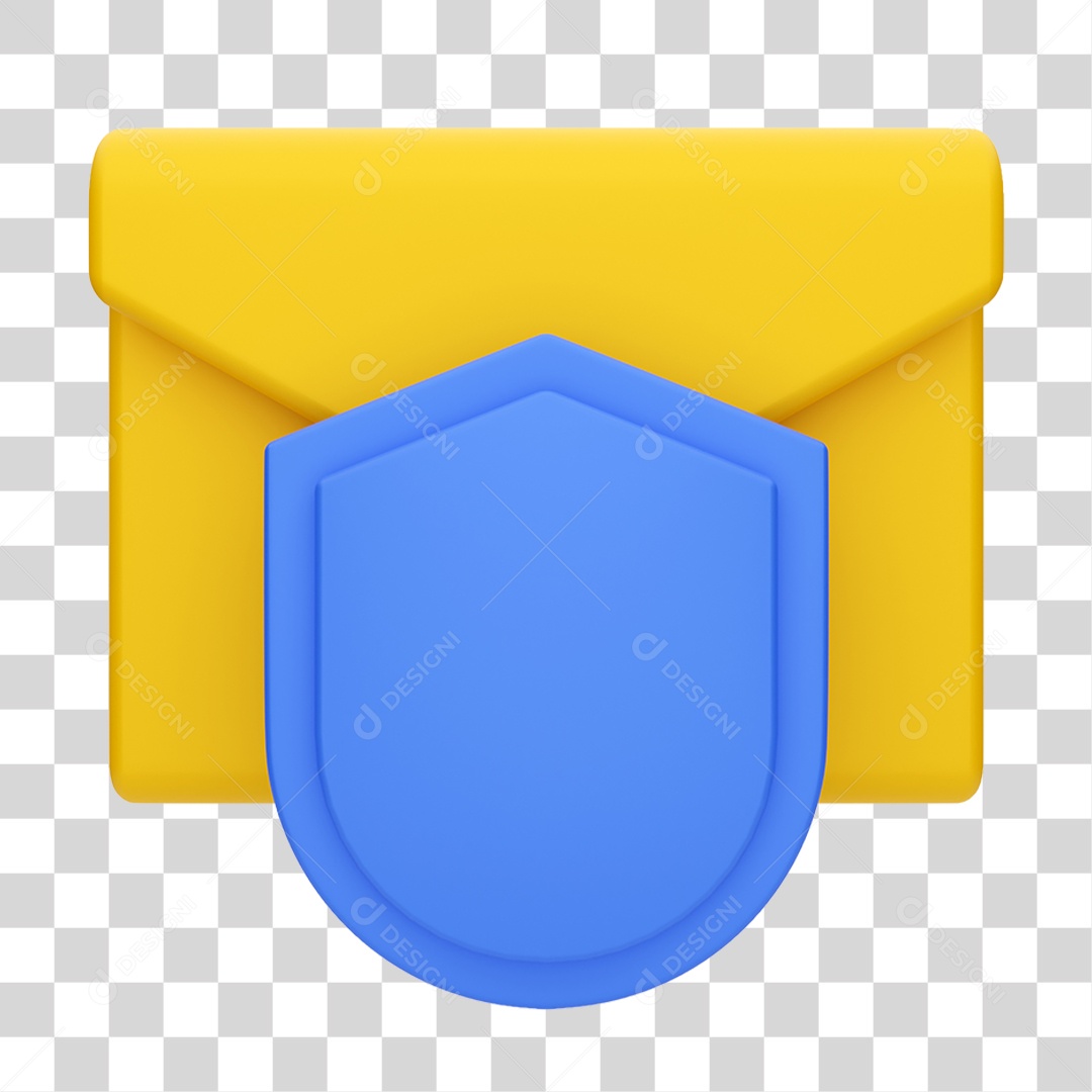 Elemento 3D Carta Envio PNG Transparente