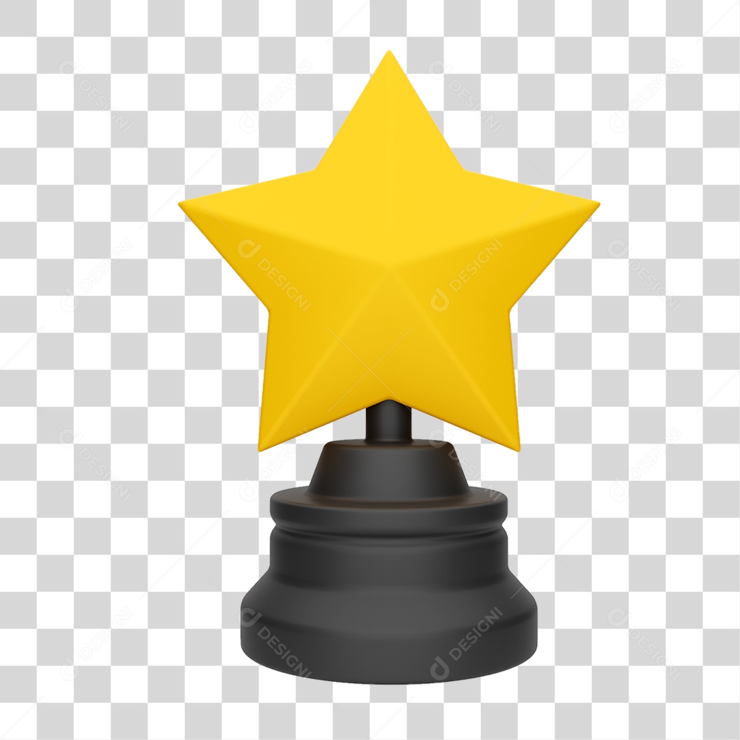 Elemento 3D Estrela Decoração PNG Transparente