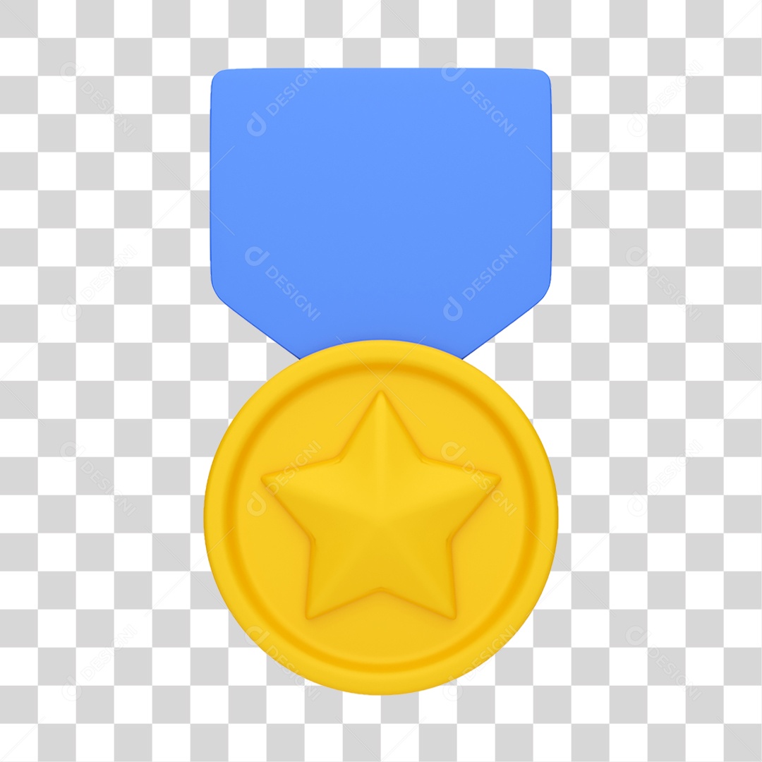 Medalha Estrela PNG Transparente
