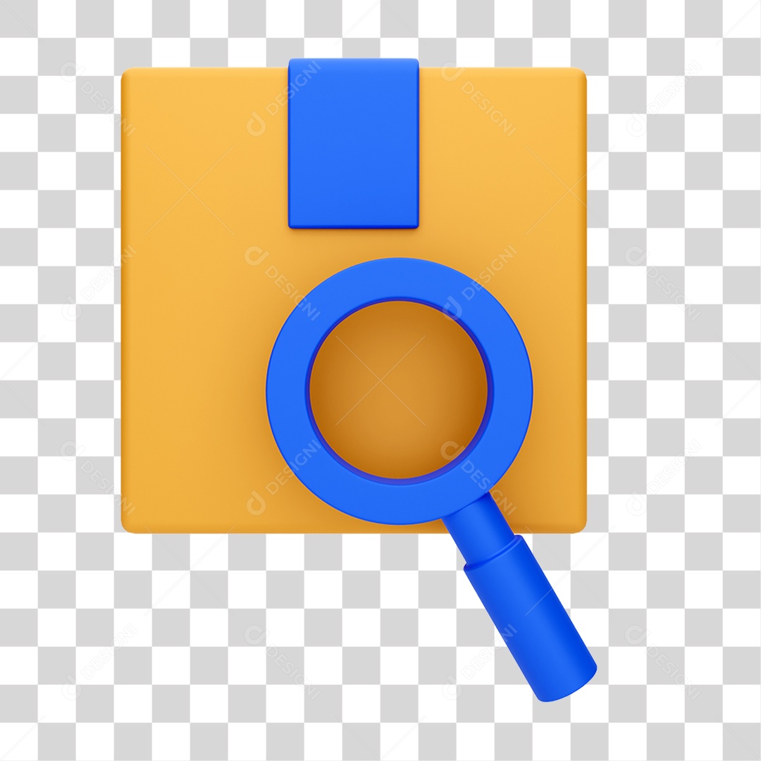 Lupa Caixa de Papelão PNG Transparente