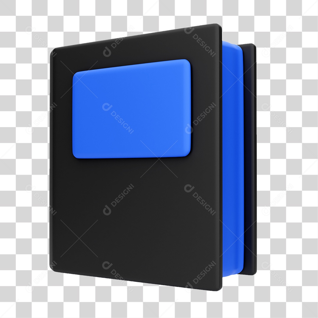Elemento 3D Livro Pagina PNG Transparente