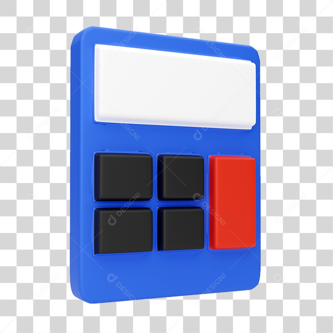 Elemento 3D Calculadora para Composição PNG Transparente