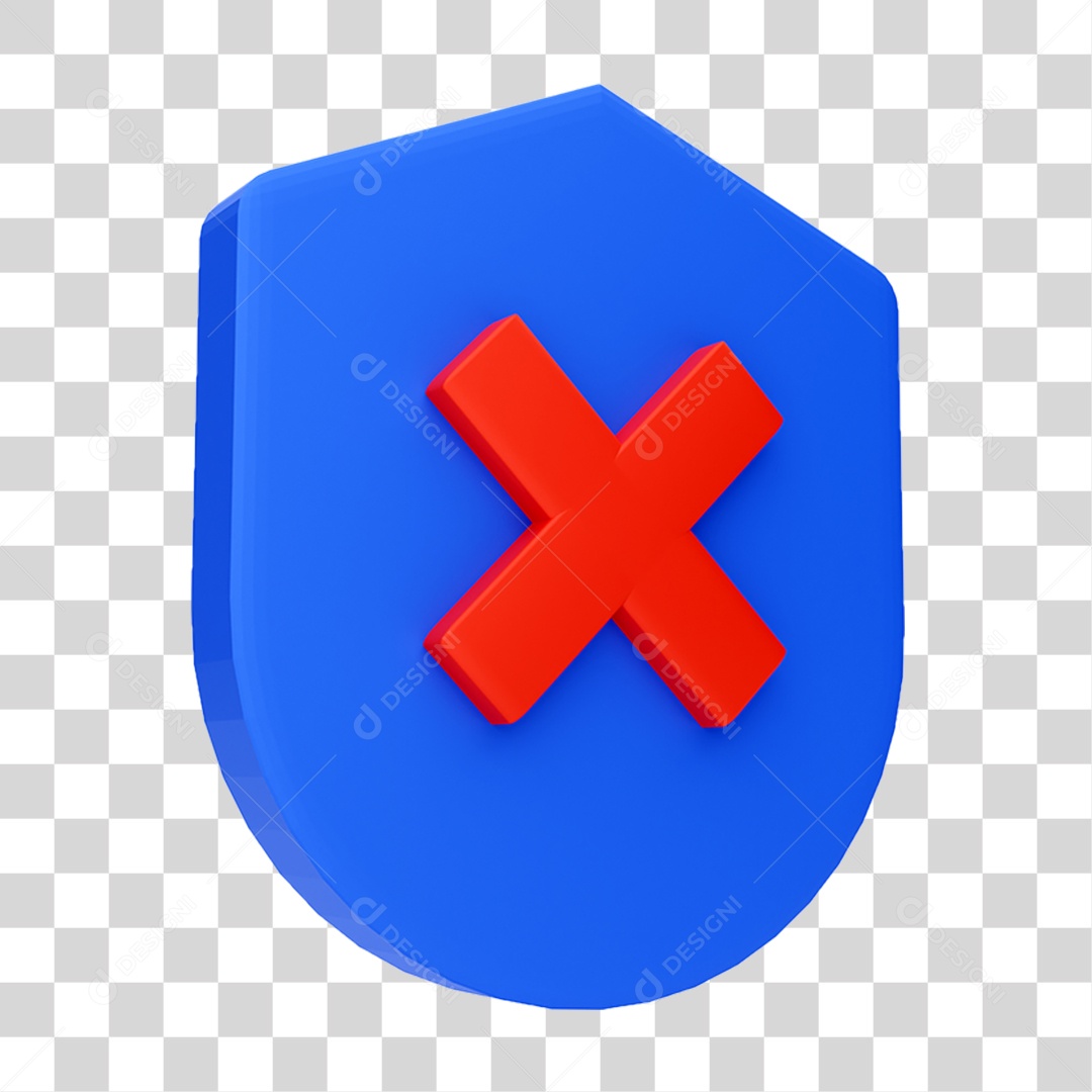 Elemento 3D Placa Escudo PNG Transparente