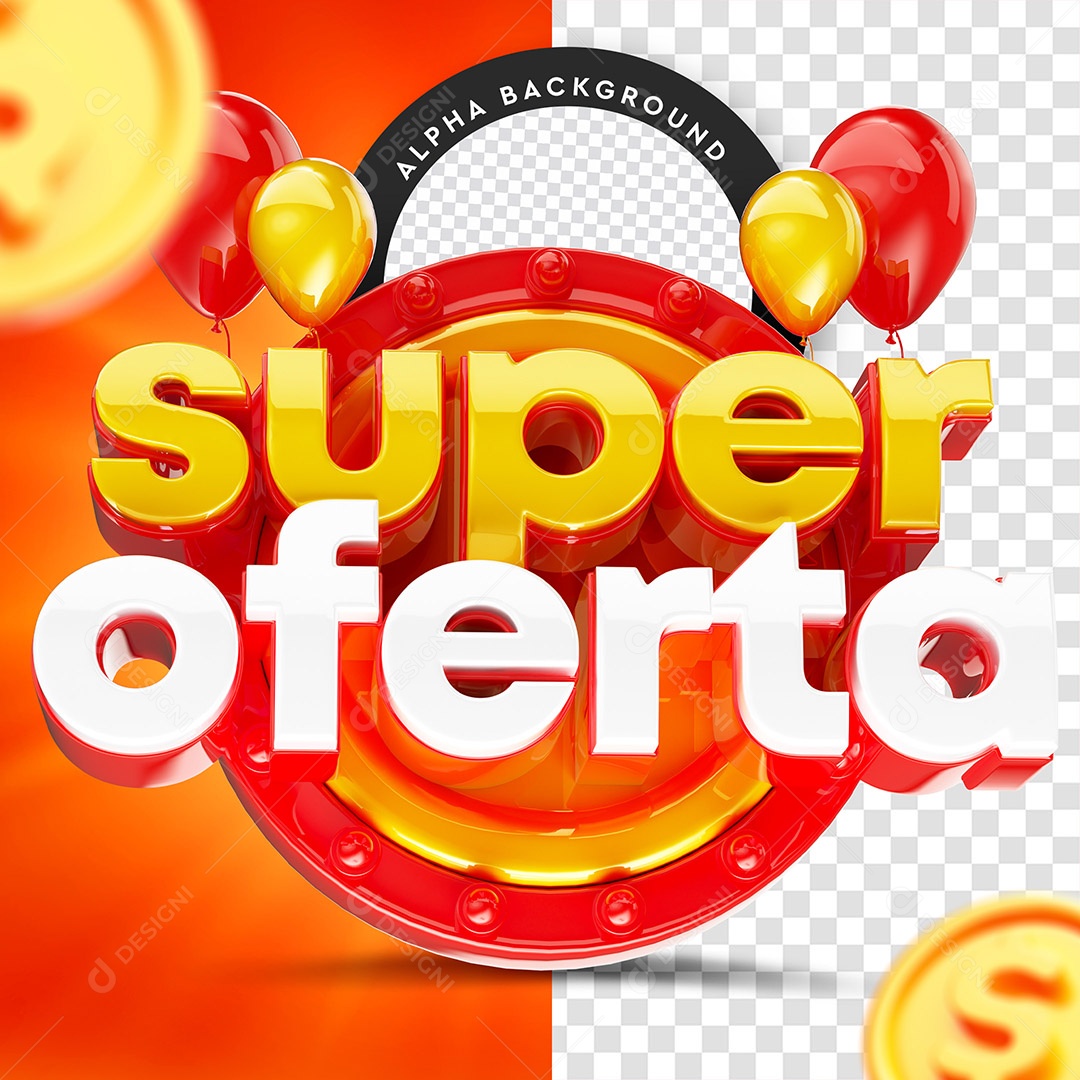 Selo 3D Super Oferta PSD