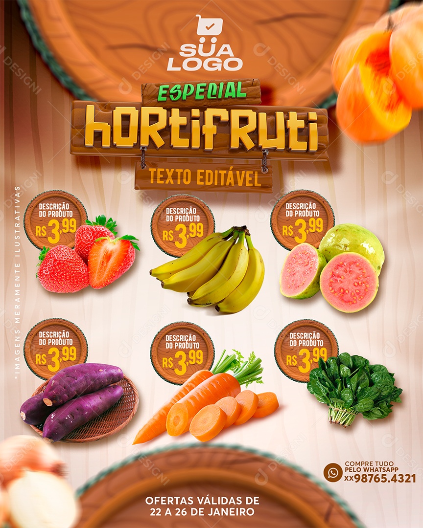Social Media Especial Hortifruti PSD Editável