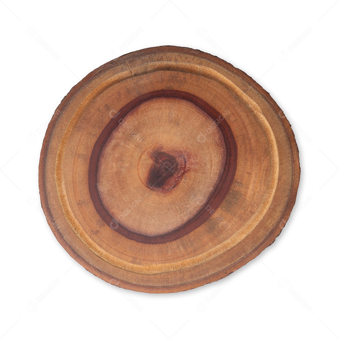 Placa de madeira rústica vazia isolada sobre fundo branco.