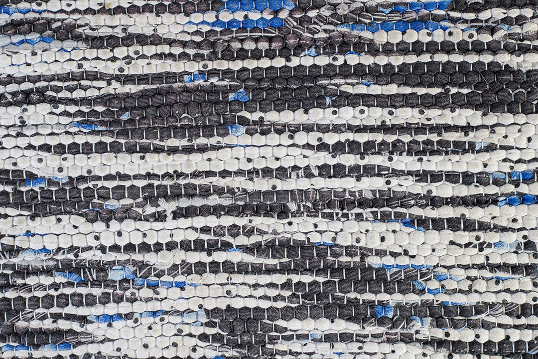 Fundo de textura de tapete de linho preto e branco