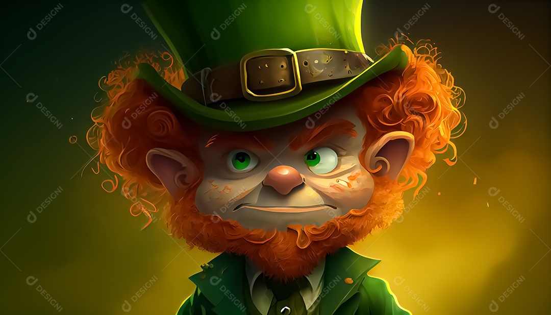 Desenho de duende, Dia de São Patrício, um dia de orgulho para a Irlanda, 17 de março