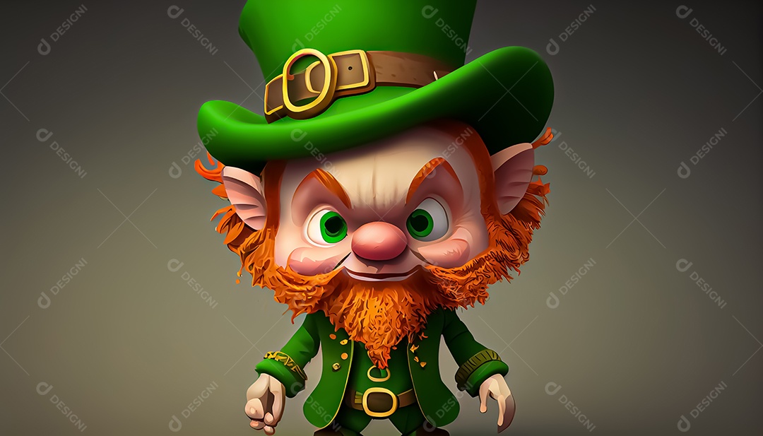 Desenho de duende, Dia de São Patrício, um dia de orgulho para a Irlanda, 17 de março