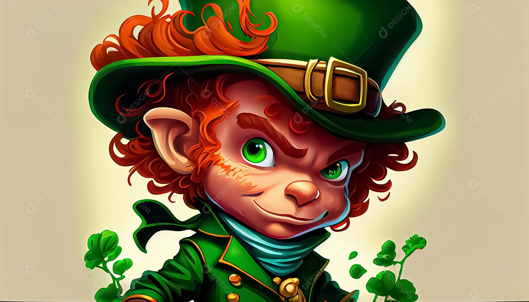 Desenho de duende, Dia de São Patrício, um dia de orgulho para a Irlanda, 17 de março