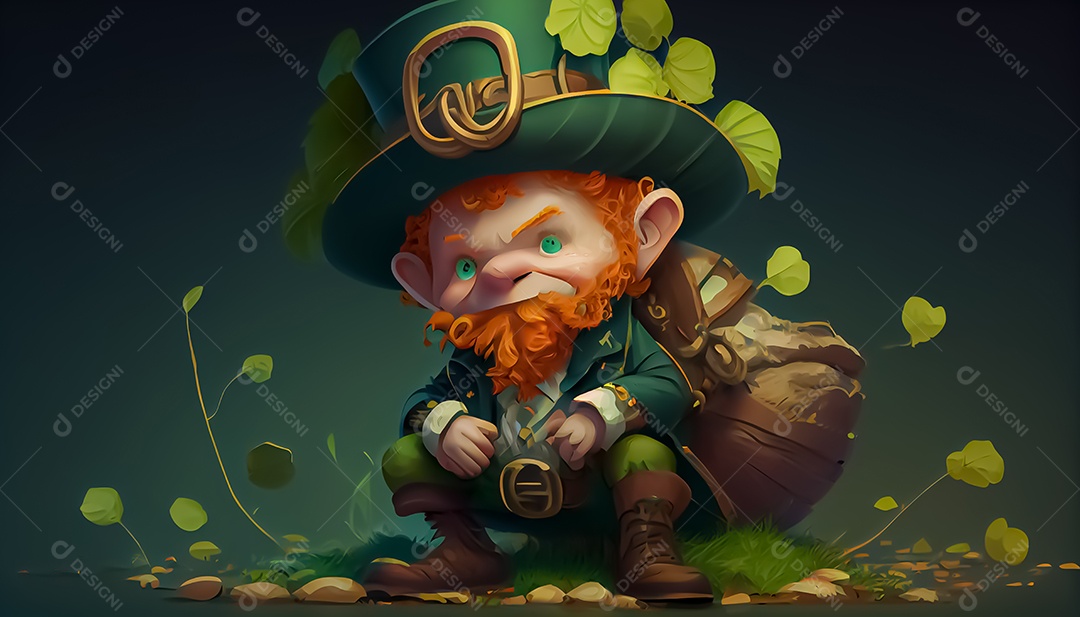 Desenho de duende, Dia de São Patrício, um dia de orgulho para a Irlanda, 17 de março