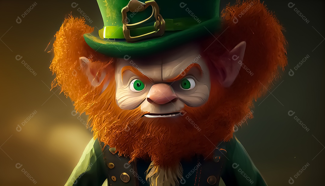 Desenho de duende, Dia de São Patrício, um dia de orgulho para a Irlanda, 17 de março