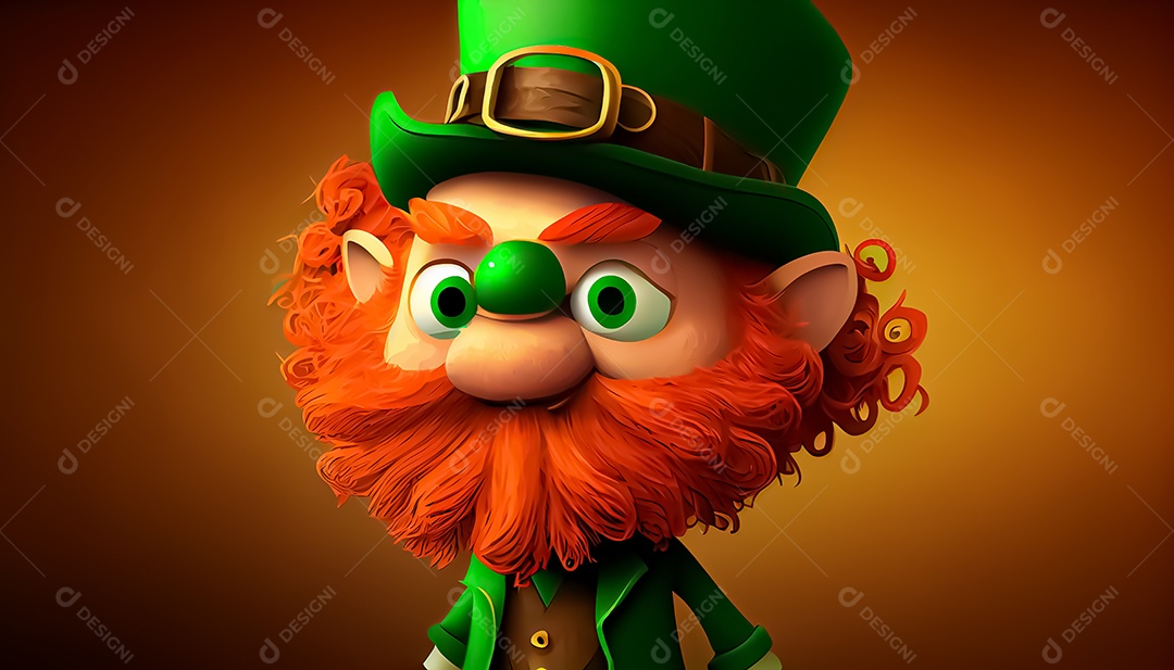 Desenho de duende, Dia de São Patrício, um dia de orgulho para a Irlanda, 17 de março