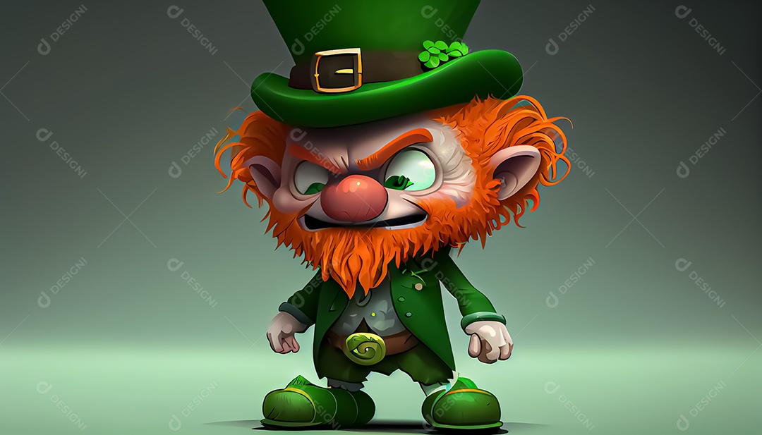 Desenho de duende, Dia de São Patrício, um dia de orgulho para a Irlanda, 17 de março
