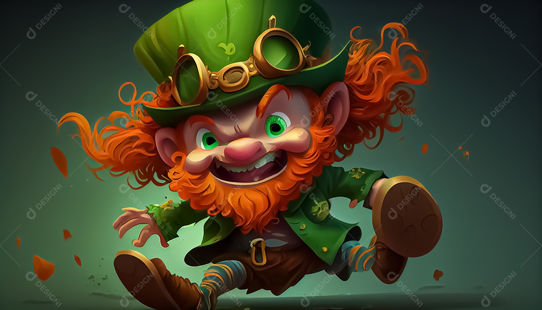 Desenho de duende, Dia de São Patrício, um dia de orgulho para a Irlanda, 17 de março