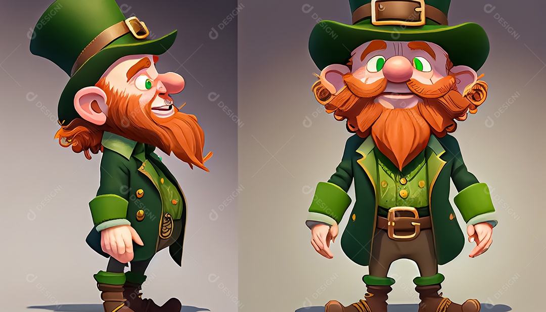 Desenho de duende, Dia de São Patrício, um dia de orgulho para a Irlanda, 17 de março