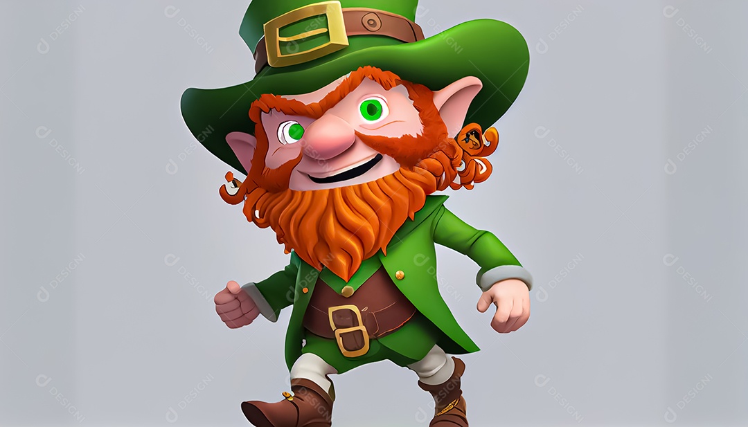 Desenho de duende, Dia de São Patrício, um dia de orgulho para a Irlanda, 17 de março