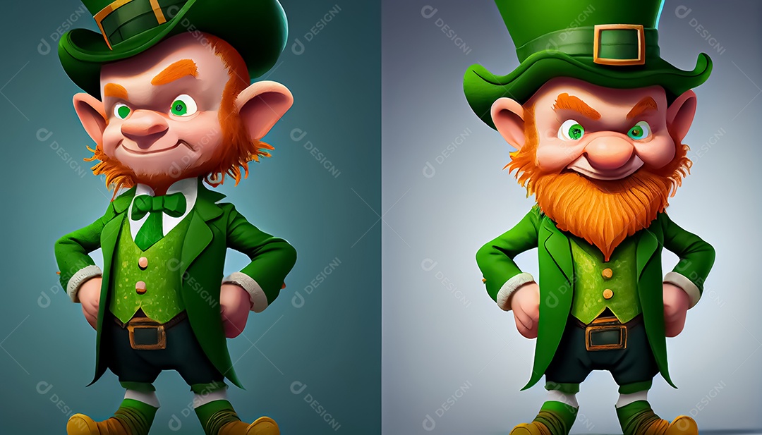Desenho de duende, Dia de São Patrício, um dia de orgulho para a Irlanda, 17 de março