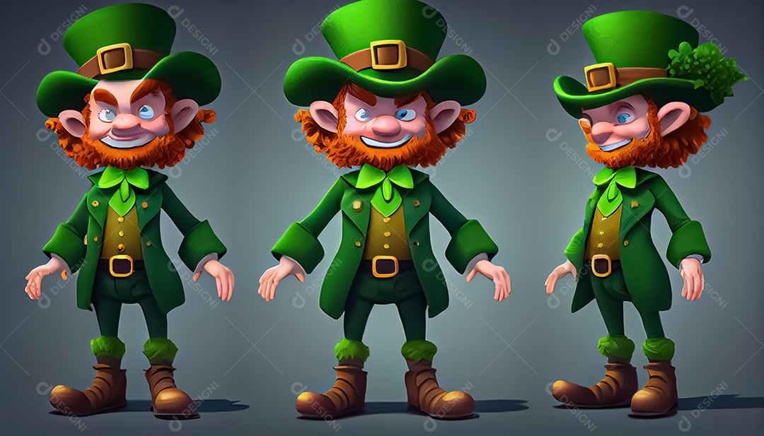 Desenho de duende, Dia de São Patrício, um dia de orgulho para a Irlanda, 17 de março