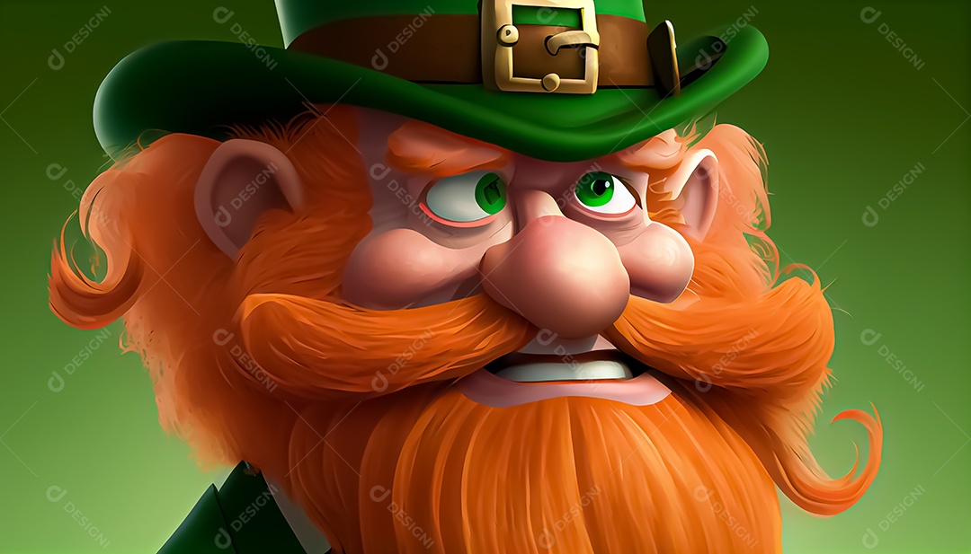 Desenho de duende, Dia de São Patrício, um dia de orgulho para a Irlanda, 17 de março