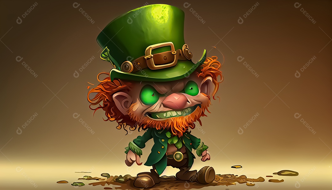 Desenho de duende, Dia de São Patrício, um dia de orgulho para a Irlanda, 17 de março