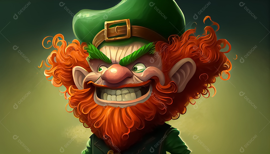 Desenho de duende, Dia de São Patrício, um dia de orgulho para a Irlanda, 17 de março