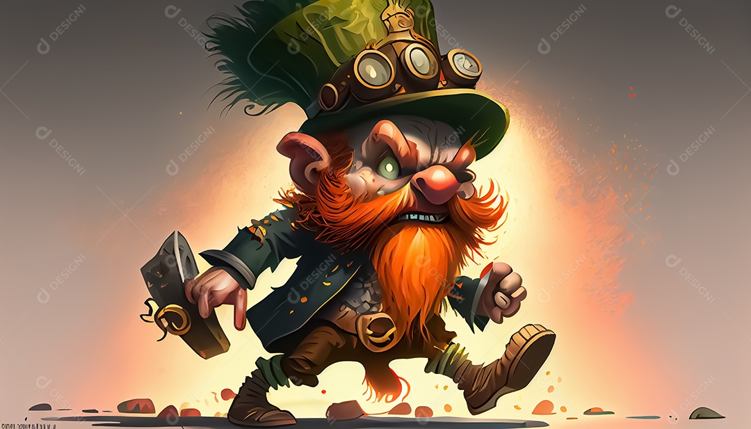 Desenho de duende, Dia de São Patrício, um dia de orgulho para a Irlanda, 17 de março