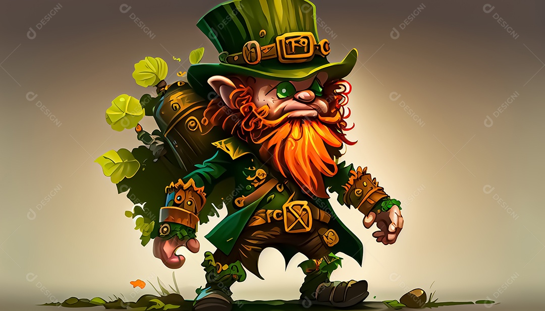 Desenho de duende, Dia de São Patrício, um dia de orgulho para a Irlanda, 17 de março