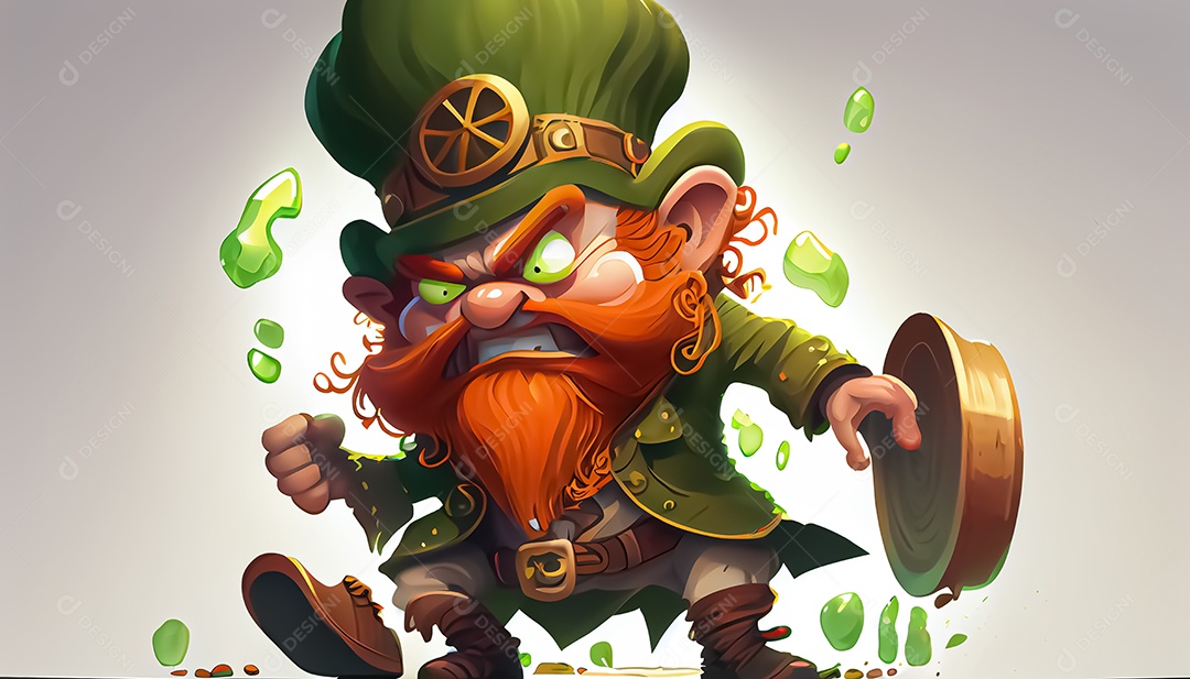 Desenho de duende, Dia de São Patrício, um dia de orgulho para a Irlanda, 17 de março