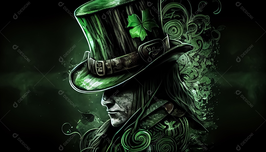 Desenho de duende, Dia de São Patrício, um dia de orgulho para a Irlanda, 17 de março