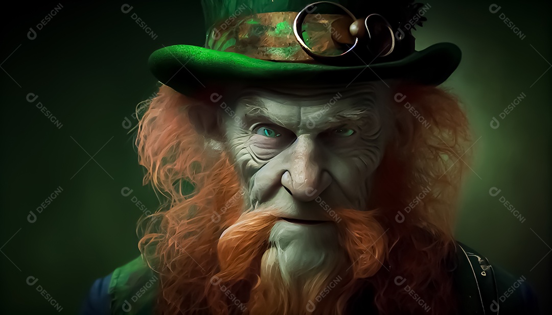 Desenho de duende, Dia de São Patrício, um dia de orgulho para a Irlanda, 17 de março