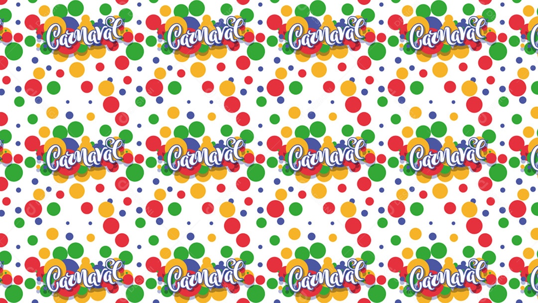 Pattern Padrões Geométricos Texto Carnaval Em Fundo Colorido Vetor AI + PAT