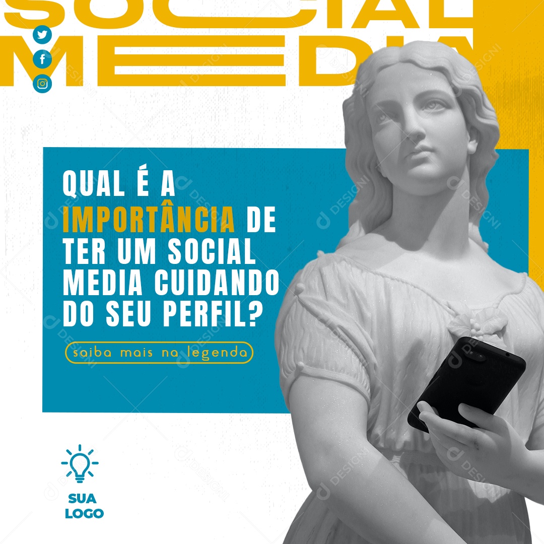 Qual é a Importância de Ter um Social Media Cuidando do Seu Perfil Marketing Digital Social Media PSD Editável