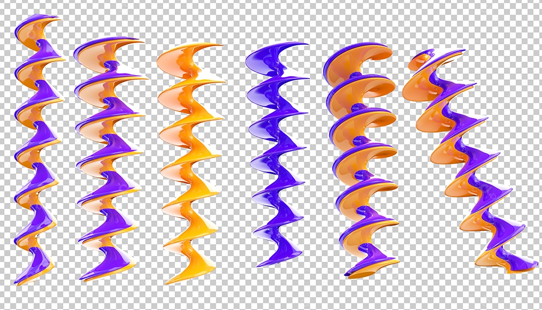 Confete 3D de Carnaval Em PSD