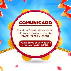 Social Media Horário de Funcionamento Comunicado Carnaval PSD Editável