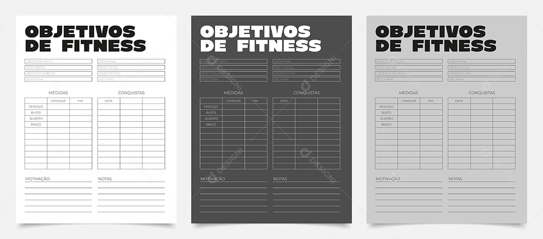 Modelo De Objetivo De Fitness EPS Editavel