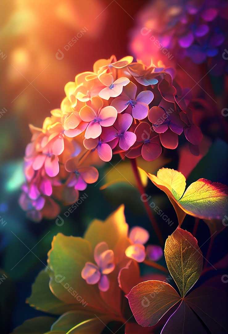 Lindas flores sobre fundo isolado