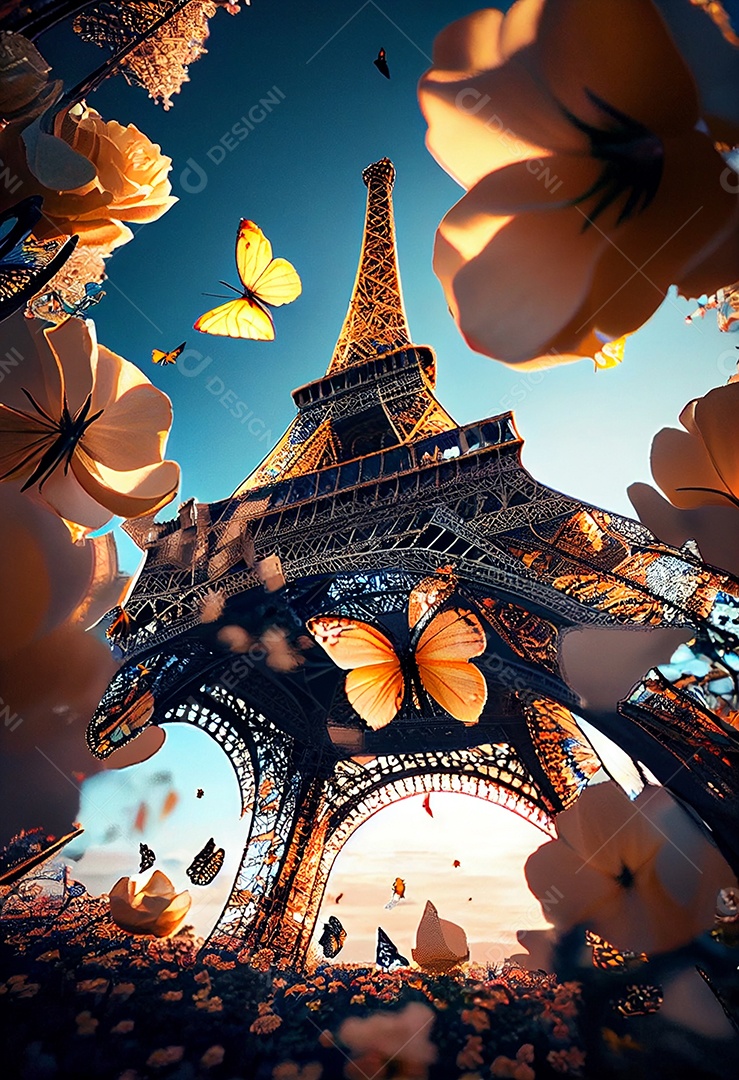 Lindas flores sobre fundo isolado