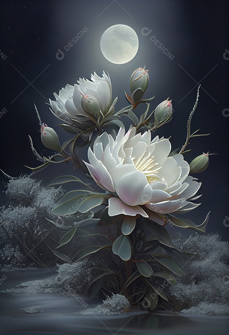 Lindas flores sobre fundo isolado