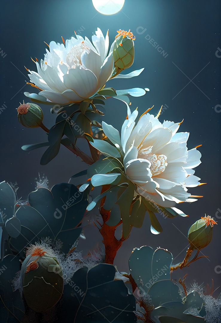 Lindas flores sobre fundo isolado