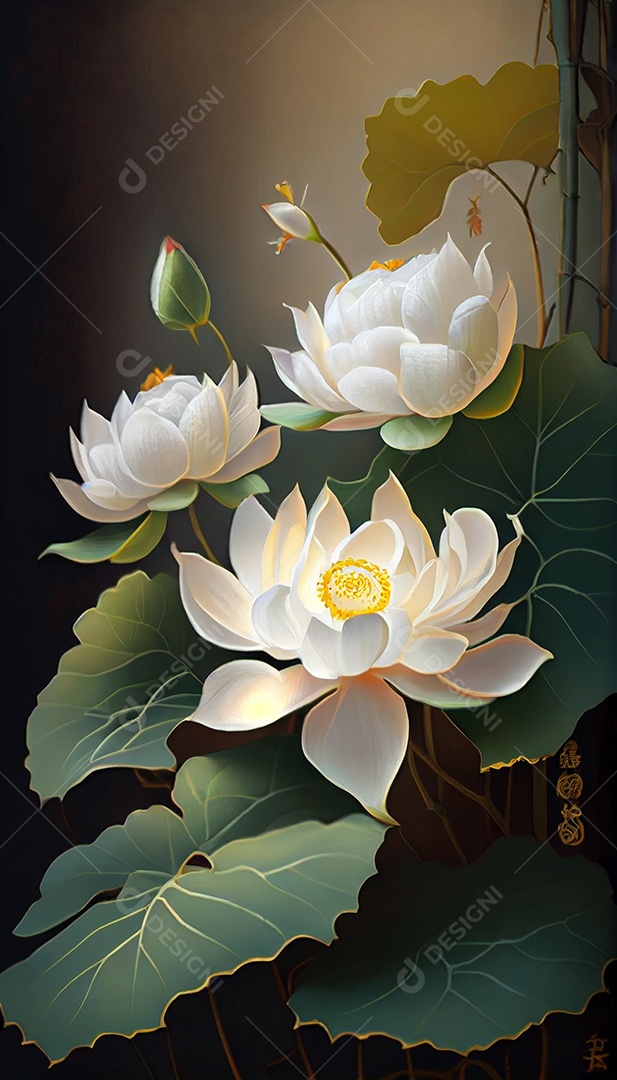 Lindas flores sobre fundo isolado