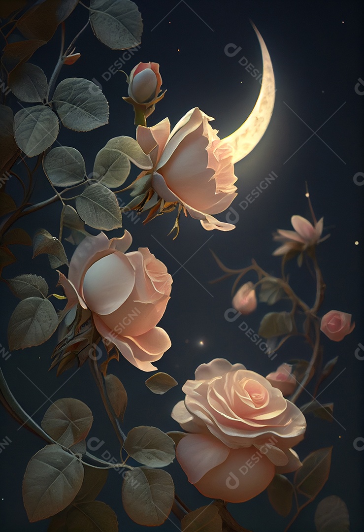 Lindas flores sobre fundo isolado