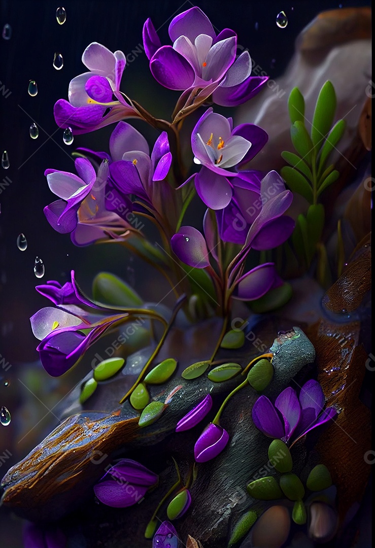 Lindas flores sobre fundo isolado