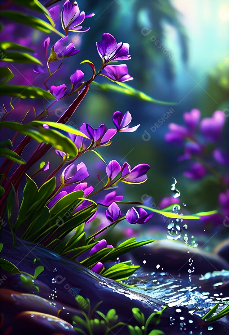 Lindas flores sobre fundo isolado