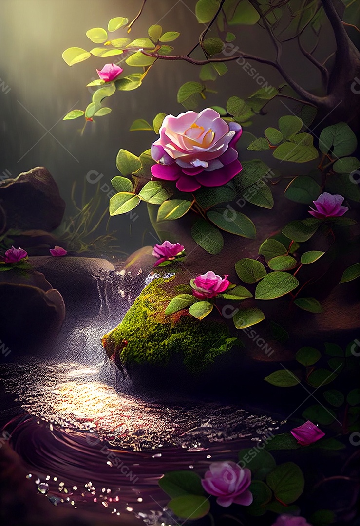 Lindas flores sobre fundo isolado