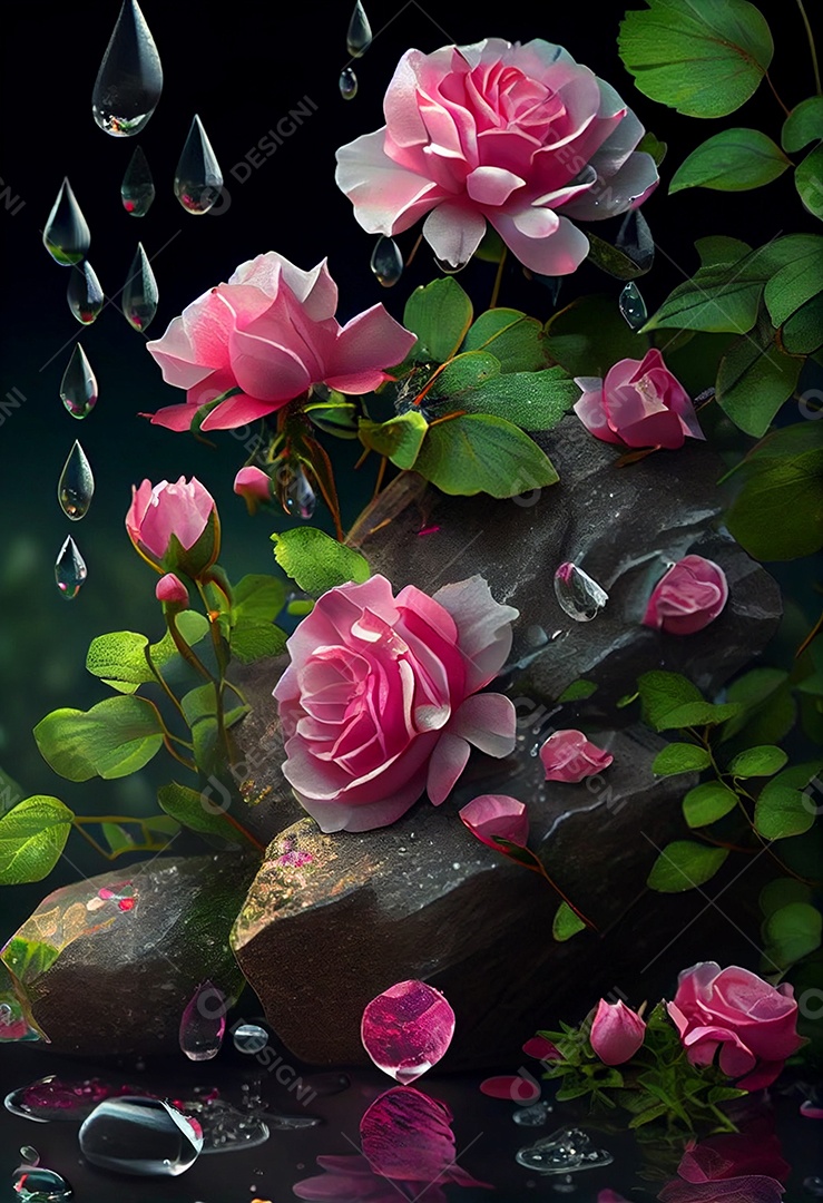 Lindas flores sobre fundo isolado