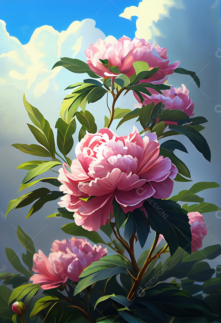 Lindas flores sobre fundo isolado