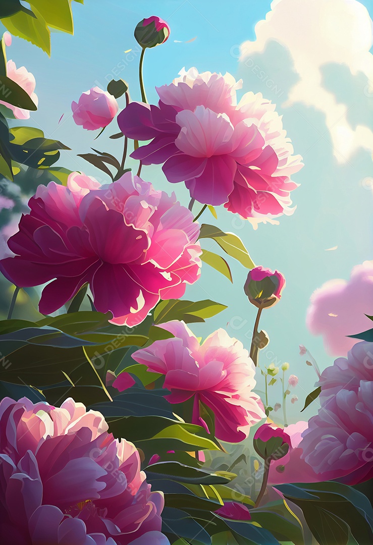 Lindas flores sobre fundo isolado