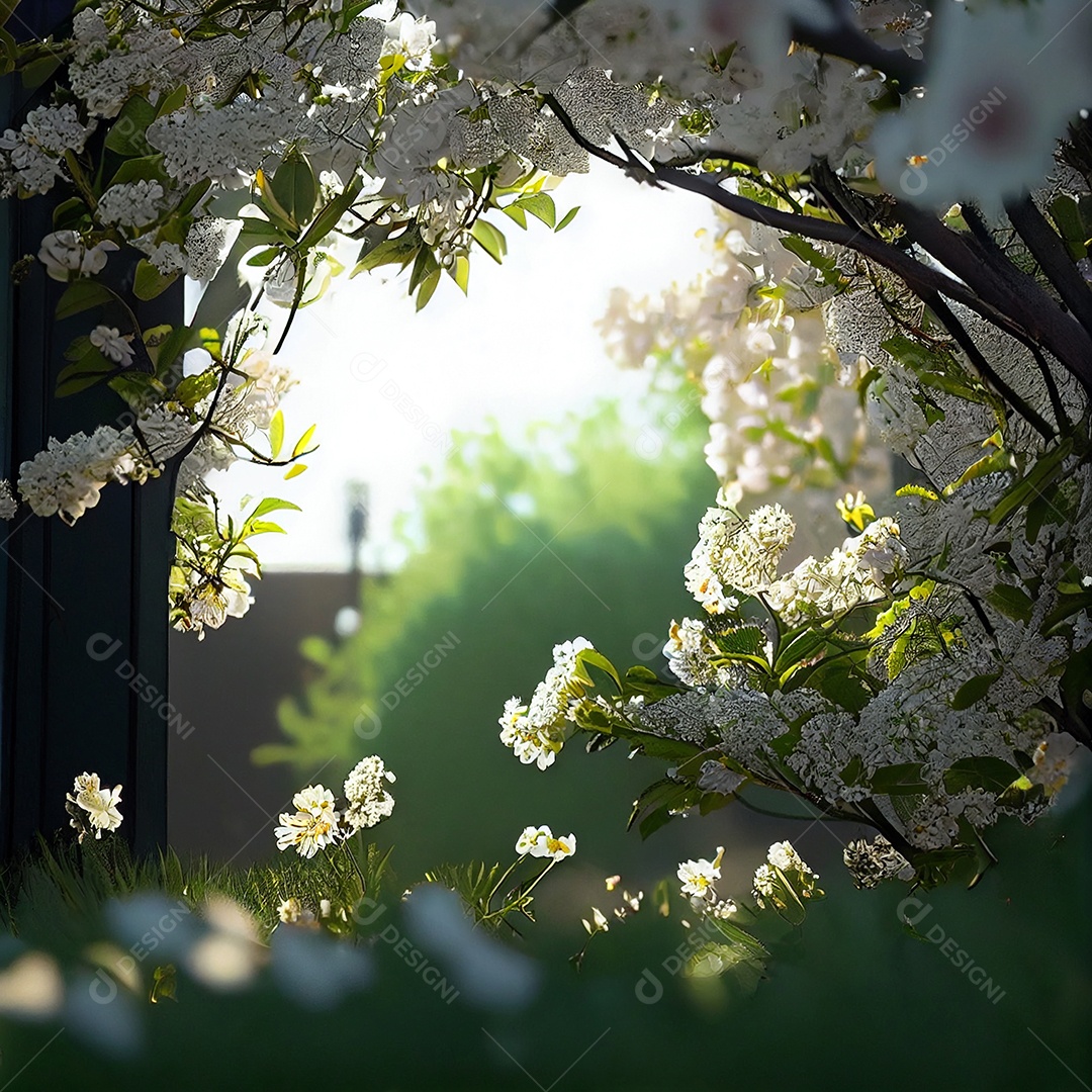 Lindas flores sobre fundo isolado