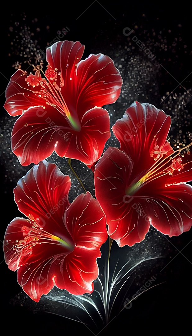 Lindas flores sobre fundo isolado